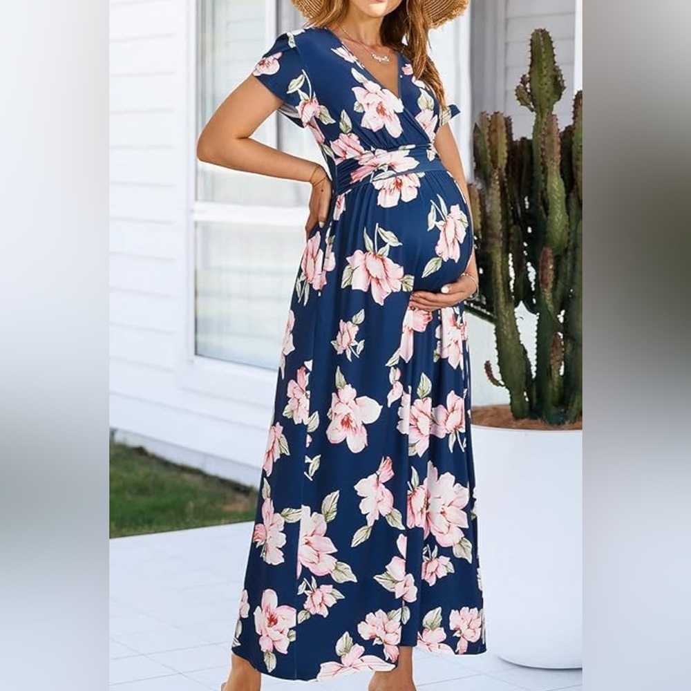 Maternity Floral Maxi Dress